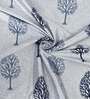 Grey Floral Polyester 5 Ft Semisheer Eyelet Window Curtains (Set of 2)