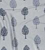 Grey Floral Polyester 5 Ft Semisheer Eyelet Window Curtains (Set of 2)