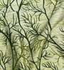 Green Floral Polyester 5 Ft Semisheer Eyelet Window Curtains (Set of 2)