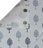 Grey Floral Polyester 5 Ft Semisheer Eyelet Window Curtains (Set of 2)