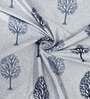 Grey Floral Polyester 9 Ft Semisheer Eyelet Door Curtains (Set of 2)