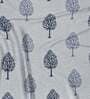 Grey Floral Polyester 9 Ft Semisheer Eyelet Door Curtains (Set of 2)