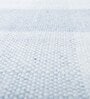 Blue Polyester Geometric 108 x 144 Inches Flat Weaves Dhurries