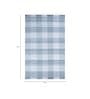 Blue Polyester Geometric 108 x 144 Inches Flat Weaves Dhurries