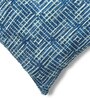 Blue Polyester Geometric 16x16 inches Cushion Covers Set of 3