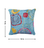 Blue Polyester Geometric 16x16 inches Cushion Cover