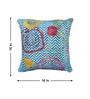Blue Polyester Geometric 16x16 inches Cushion Covers Set of 3