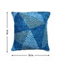 Blue Polyester Geometric 16x16 inches Cushion Covers Set of 5