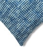 Blue Polyester Geometric 18x18 inches Cushion Cover