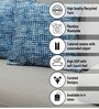 Blue Polyester Geometric 18x18 inches Cushion Covers Set of 3