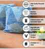 Blue Polyester Geometric 18x18 inches Cushion Covers Set of 3