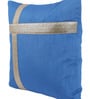 Blue Polyester Geometric 40x40 inches Cushion Covers Set of 5