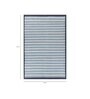 Blue Polyester Geometric 60 x 84 Inches Flat Weaves Dhurries
