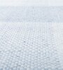 Blue Polyester Geometric 60 x 84 Inches Flat Weaves Dhurries
