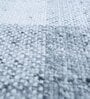 Blue Polyester Geometric 96 x 120 Inches Flat Weaves Dhurries