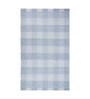 Blue Polyester Geometric 96 x 120 Inches Flat Weaves Dhurries
