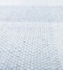 Blue Polyester Geometric 96 x 120 Inches Flat Weaves Dhurries