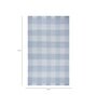 Blue Polyester Geometric 96 x 120 Inches Flat Weaves Dhurries
