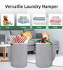 Blue Polyester Laundry Basket