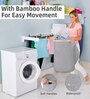 Blue Polyester Laundry Basket