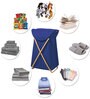 Blue Polyester Laundry Basket