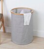 Blue Polyester Laundry Basket