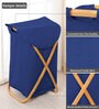 Blue Polyester Laundry Basket
