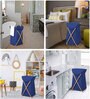Blue Polyester Laundry Basket