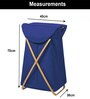 Blue Polyester Laundry Basket