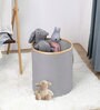 Blue Polyester Laundry Basket