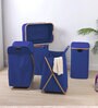 Blue Polyester Laundry Basket