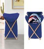 Blue Polyester Laundry Basket