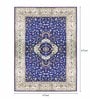 BlueTraditional Pattern Polyester Machine Made 4 X 6 Feet Carpet