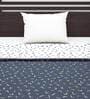 Blue Abstract Polyester 120 GSM Single Bed Reversible Dohar