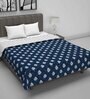 Blue Polyester Patterned 120 GSM Double Bed Dohar