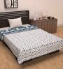 Blue Polyester Patterned 120 GSM Single Bed Dohar