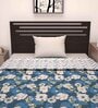 Blue Polyester Patterned 120 GSM Single Bed Dohar