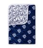 Blue Polyester Patterned 120 GSM Single Bed Dohar