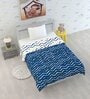 Blue Polyester Patterned 120 GSM Single Bed Kids Dohar