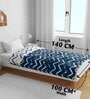 Blue Polyester Patterned 120 GSM Single Bed Kids Dohar
