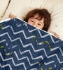 Blue Polyester Reversible 120 GSM Single Bed Kids Dohar