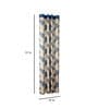 Blue Floral Polyester 7 Ft Semisheer Eyelet Door Curtains (Set of 2)