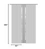 Blue Geometric Polyester 9 Ft Blackout Eyelet Door Curtains (Set of 2)