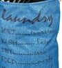 Blue Polyester Slub 50 Ltr (1Pc) Laundry Basket with Lid