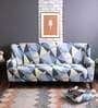 Blue Polyester Sofa Cover