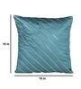 Blue Striped Polyester 16 x 16 Inches Cushion Covers (Set of 2)