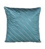 Blue Striped Polyester 16 x 16 Inches Cushion Covers (Set of 2)