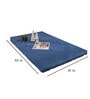 Blue Solid Polyester 3 ft x 5 ft Machine Made Carpet