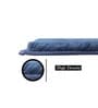Blue Solid Polyester 3 ft x 5 ft Machine Made Carpet