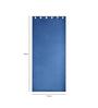 Blue Polyester Solid 5ft Blackout Eyelet 2 Pc Window Curtains